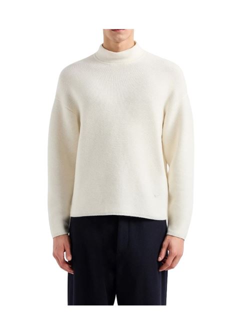 White  wool sweater Emporio Armani | 6D1MXN 1MKCZ.0101